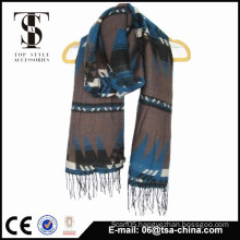 Latest lady fashion original aztec jacquard Scarfs & Shawls